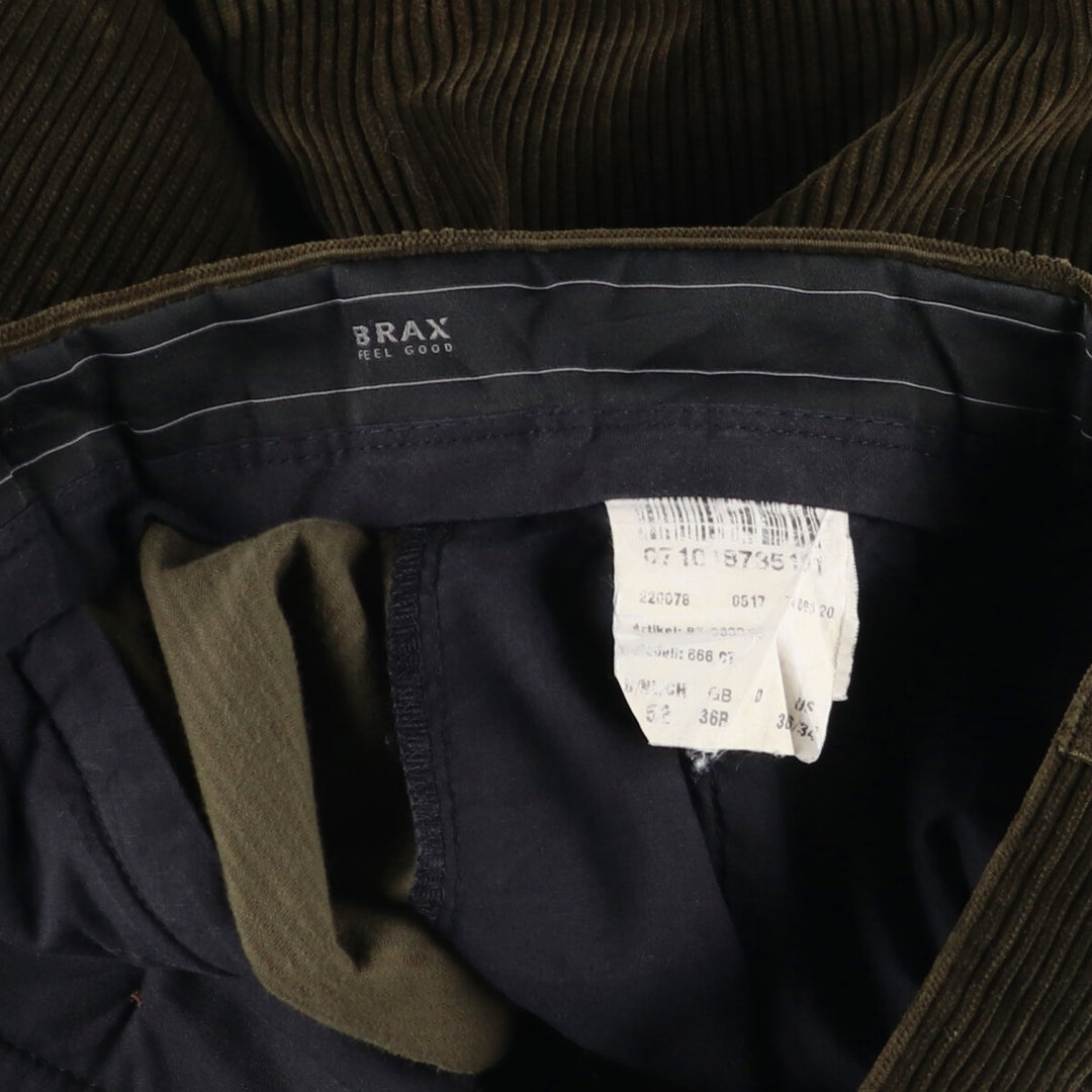 BRAX One-tuck Corduroy Pants for Men, W35 equivalent /eaa462151