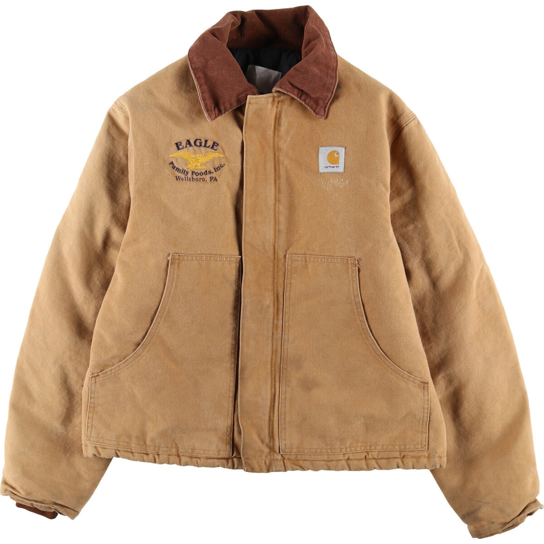 90'S Carhartt Traditional Jacket EAGLE Family Foods Inc Padded Work Jacket Made in USA Men's L size /eaa462242