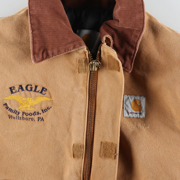 90'S Carhartt Traditional Jacket EAGLE Family Foods Inc Padded Work Jacket Made in USA Men's L size /eaa462242