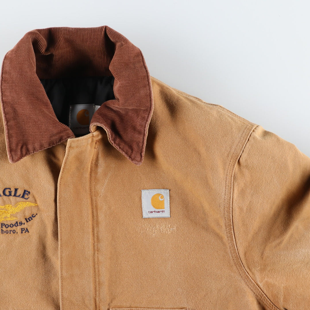 90'S Carhartt Traditional Jacket EAGLE Family Foods Inc Padded Work Jacket Made in USA Men's L size /eaa462242