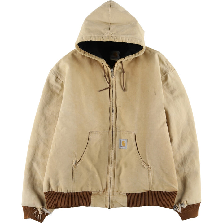 00'S Carhartt Active Jacket, Padded Duck Full Zip Parka, Made in USA, Men's XXL / eaa462246