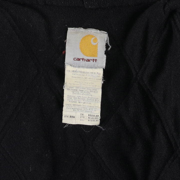 00'S Carhartt Active Jacket, Padded Duck Full Zip Parka, Made in USA, Men's XXL / eaa462246