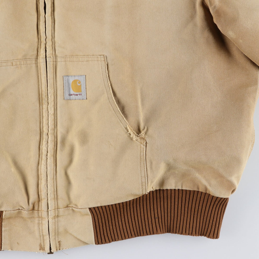 00'S Carhartt Active Jacket, Padded Duck Full Zip Parka, Made in USA, Men's XXL / eaa462246