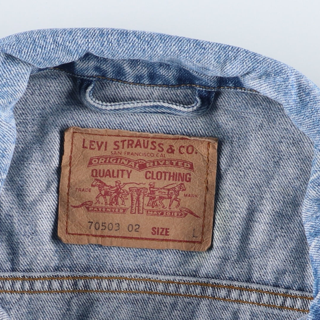 90'S Levi's 70503-02 denim jacket, denim jacket, men's size L, vintage /eaa462271