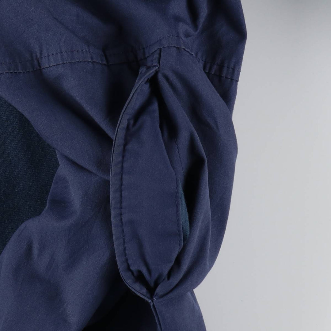 80'S US military genuine military utility jacket made in USA 42L equivalent to men's L vintage polyester navy blue type Vintage Second Hand