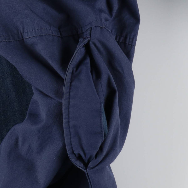 80'S US military genuine military utility jacket made in USA 42L equivalent to men's L vintage polyester navy blue type Vintage Second Hand