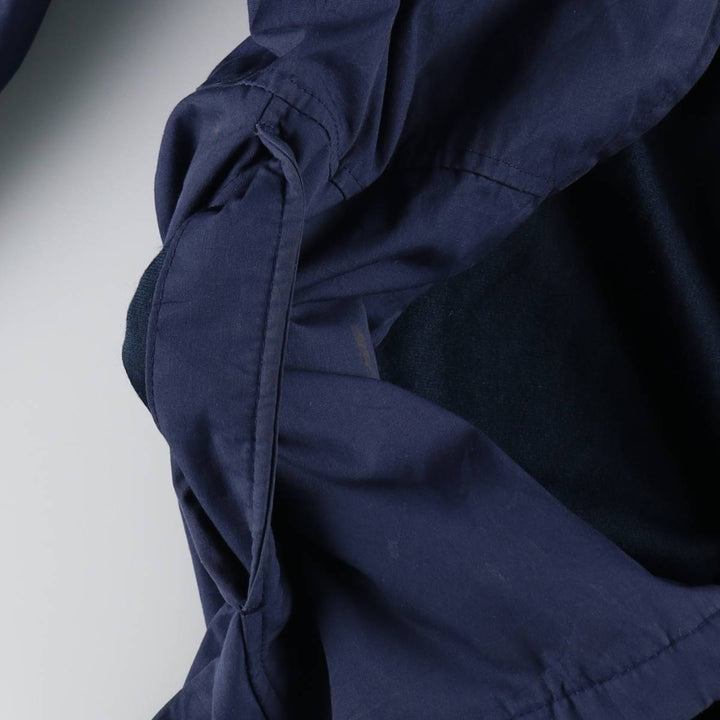 80'S US military genuine military utility jacket made in USA 42L equivalent to men's L vintage polyester navy blue type Vintage Second Hand