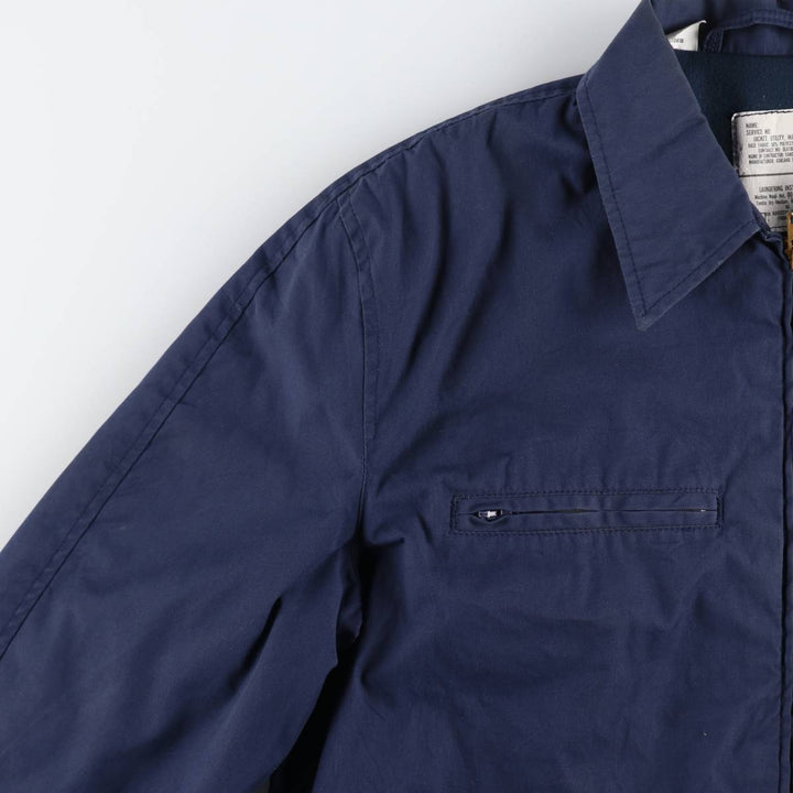 80'S US military genuine military utility jacket made in USA 42L equivalent to men's L vintage polyester navy blue type Vintage Second Hand