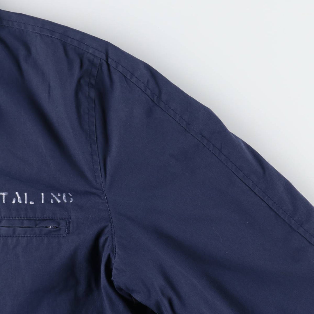 80'S US military genuine military utility jacket made in USA 42L equivalent to men's L vintage polyester navy blue type Vintage Second Hand