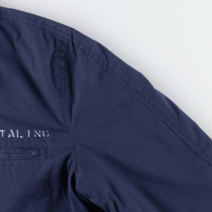 80'S US military genuine military utility jacket made in USA 42L equivalent to men's L vintage polyester navy blue type Vintage Second Hand