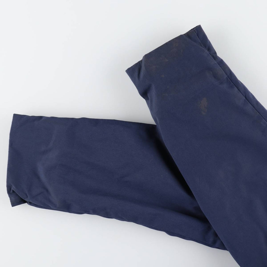 80'S US military genuine military utility jacket made in USA 42L equivalent to men's L vintage polyester navy blue type Vintage Second Hand