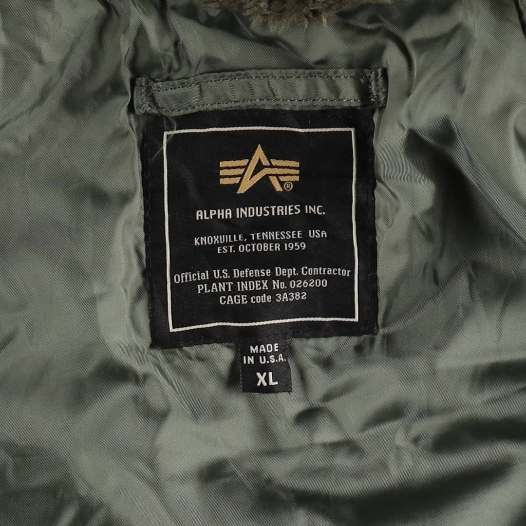 Civilian Alpha N-3B Type Military Flight Jacket Made in USA Men's XL /eaa462396