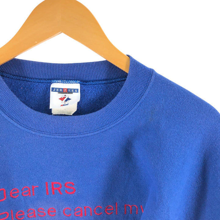 90'S Jerzees Message Sweatshirt Trainer Men's XL Vintage /eaa462425