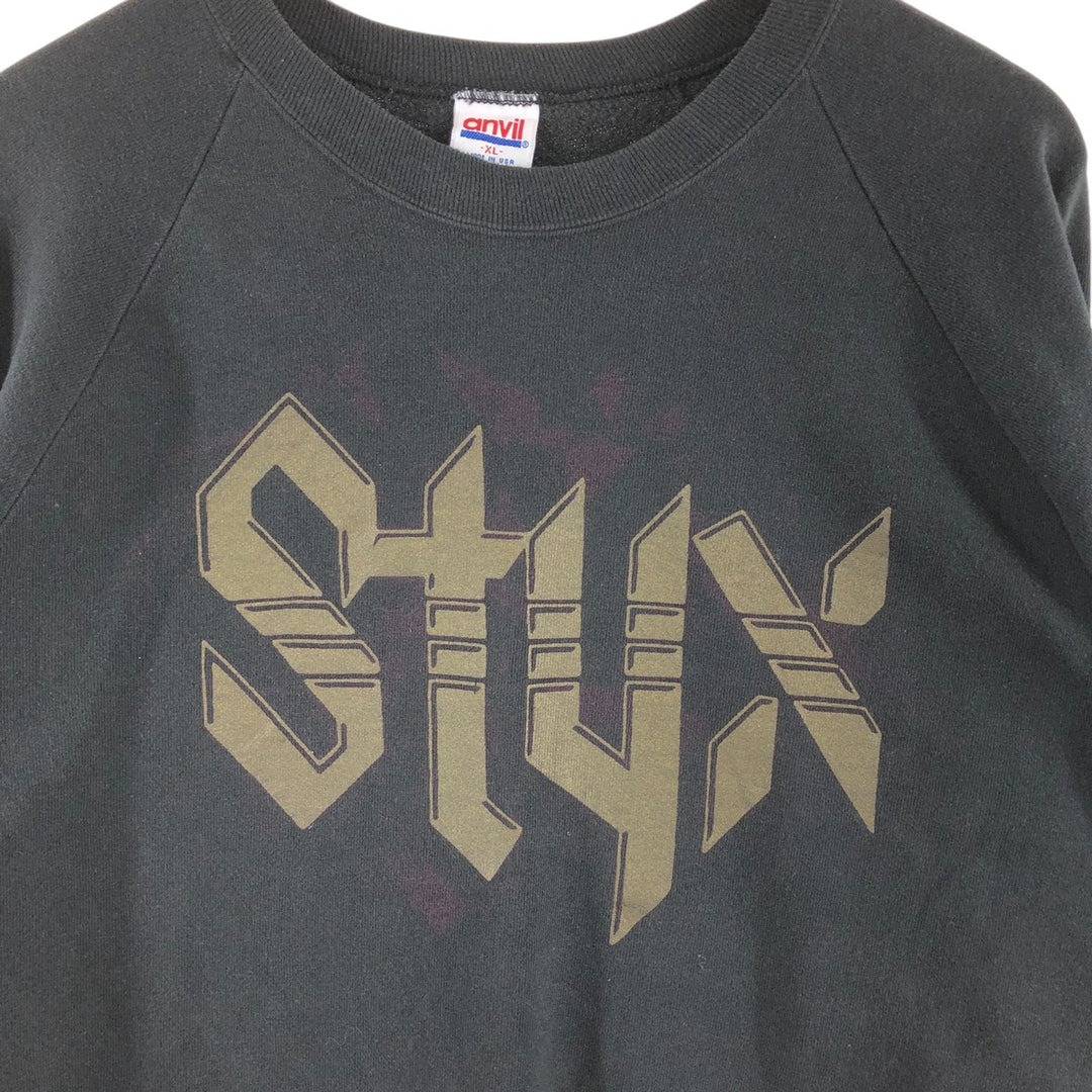 90'S Anvil STYX Print Band Sweatshirt, Made in USA, Men's XL, Vintage /eaa462494