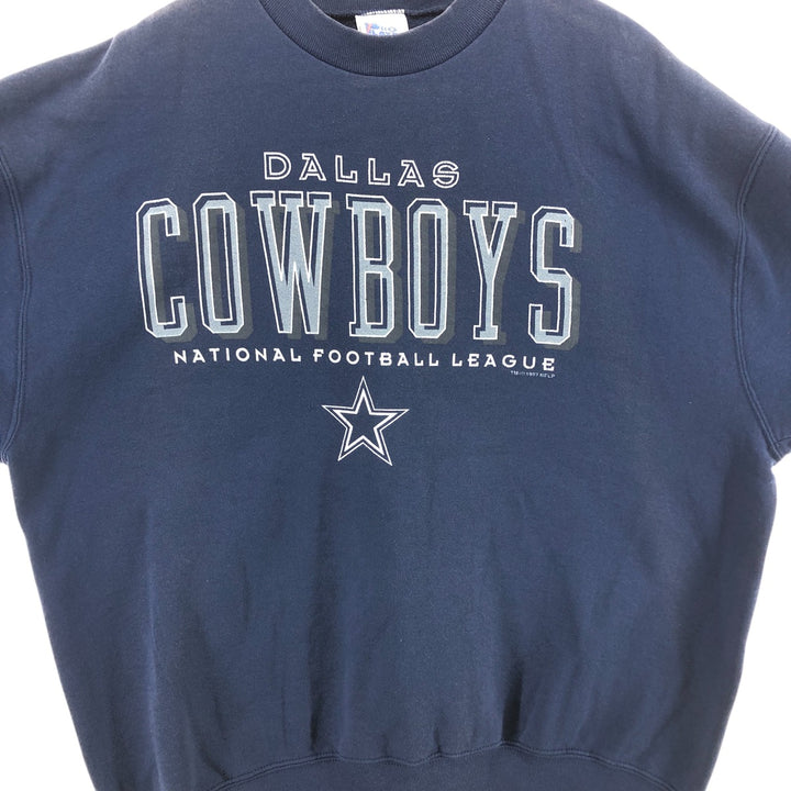 90'S PRO PLAYER NFL Dallas Cowboys Printed Sweatshirt, Made in USA, Men's XL, Vintage /eaa462513