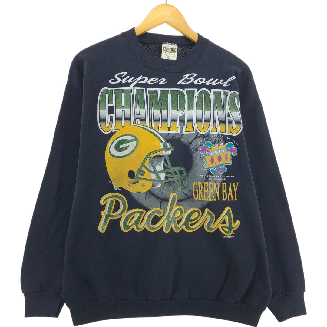 90'S Tartex SUPER BOWL XXXI Super Bowl Printed Sweatshirt Trainer Made in USA Men's L size /eaa462524