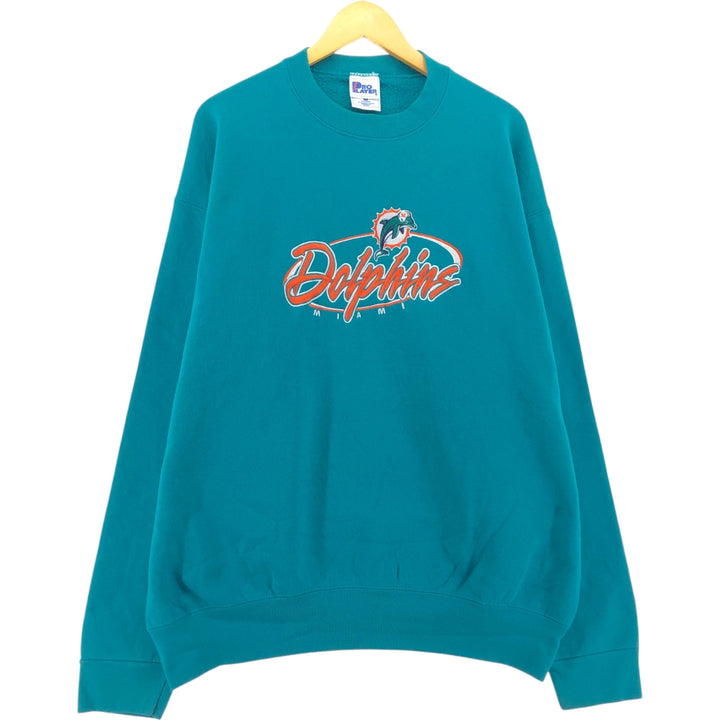 90'S PRO PLAYER NFL Miami Dolphins Sweatshirt, Made in USA, Men's XXL, Vintage / eaa462530