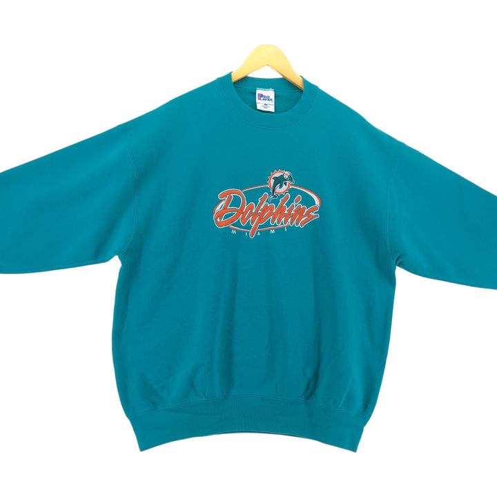 90'S PRO PLAYER NFL Miami Dolphins Sweatshirt, Made in USA, Men's XXL, Vintage / eaa462530