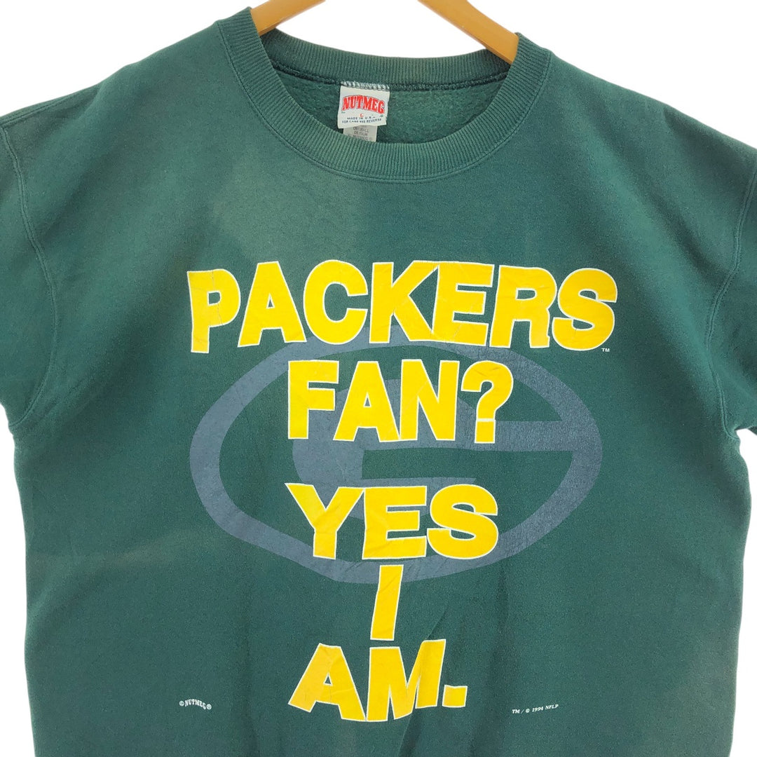 90'S NUTMEG NFL Green Bay Packers Sweatshirt, Made in USA, Men's L size, Vintage /eaa462537