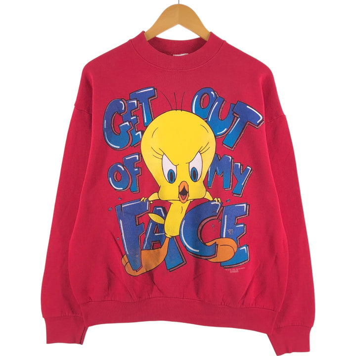 90'S LOONEY TUNES Tweety large print sweatshirt, made in USA, men's size L /eaa462723