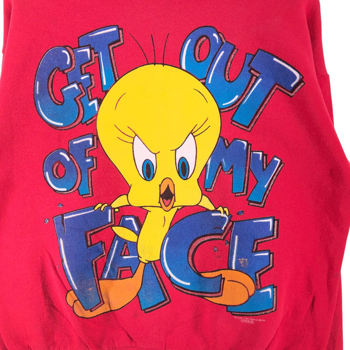 90'S LOONEY TUNES Tweety large print sweatshirt, made in USA, men's size L /eaa462723