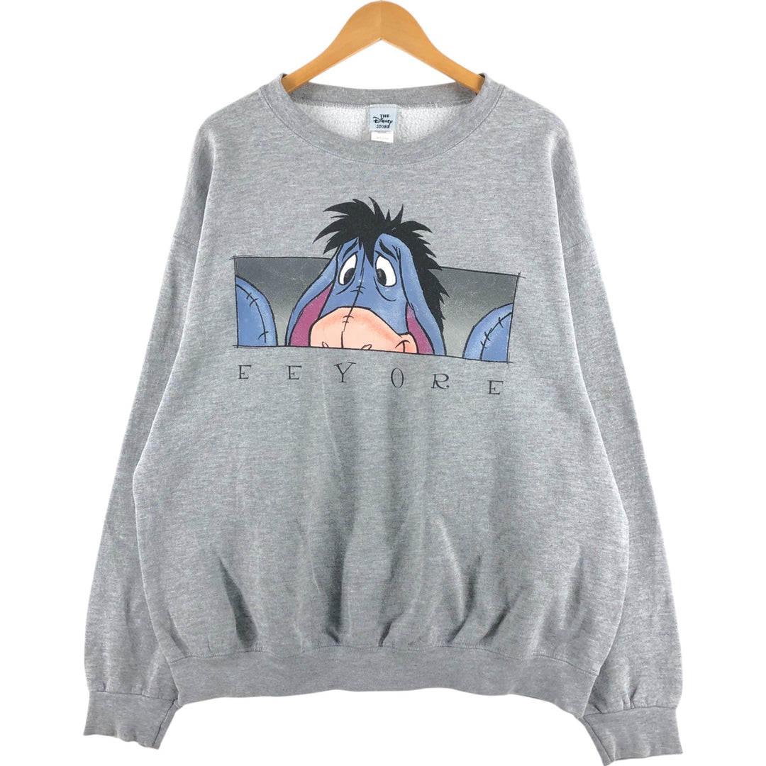 90'S THE DISNEY STORE EEYORE Eeyore character sweatshirt, made in USA, men's XL equivalent, vintage /eaa462728