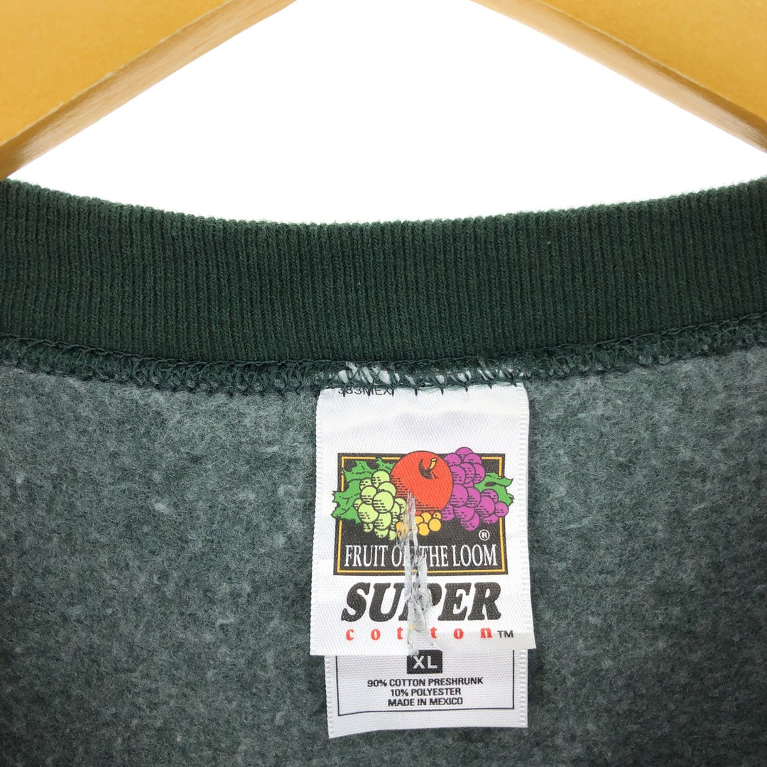 00'S Fruit of the Loom plain blank sweatshirt, sweatshirt, men's XL size /eaa462921