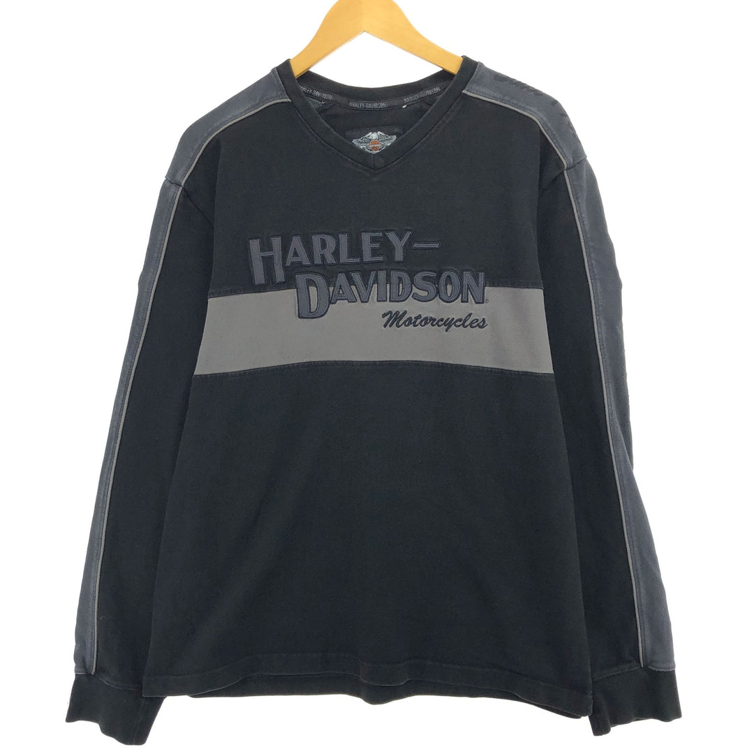 Harley-Davidson V-neck Advertising Sweatshirt, Men's XL size / eaa463040