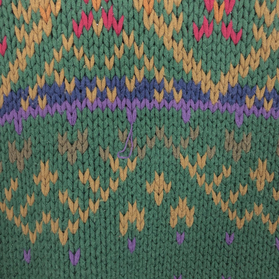 Vintage 70'S Eddie Bauer Black Tag Fair Isle Pattern Cotton Knit Sweater Men's M Size / eaa463206