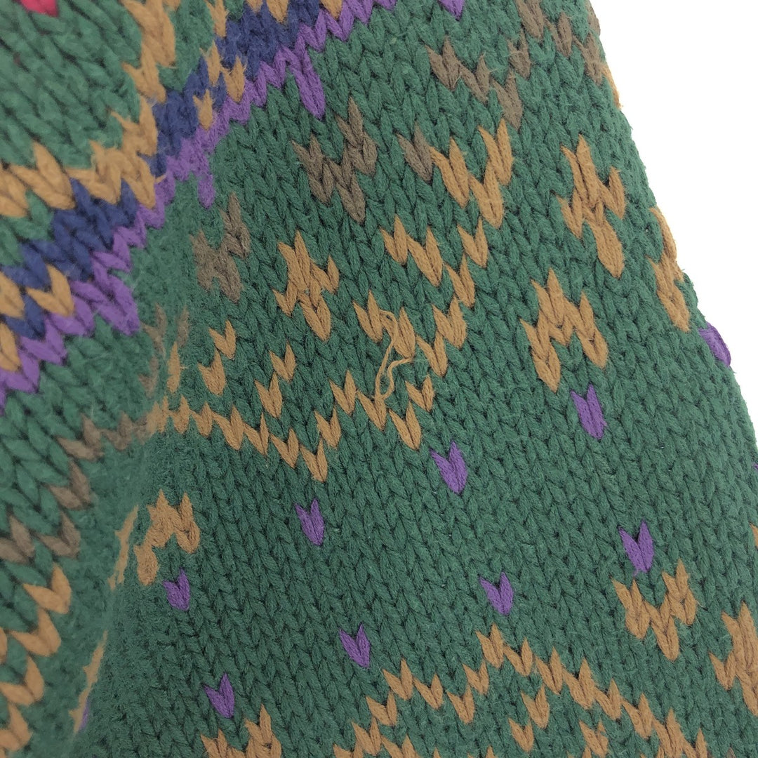 Vintage 70'S Eddie Bauer Black Tag Fair Isle Pattern Cotton Knit Sweater Men's M Size / eaa463206