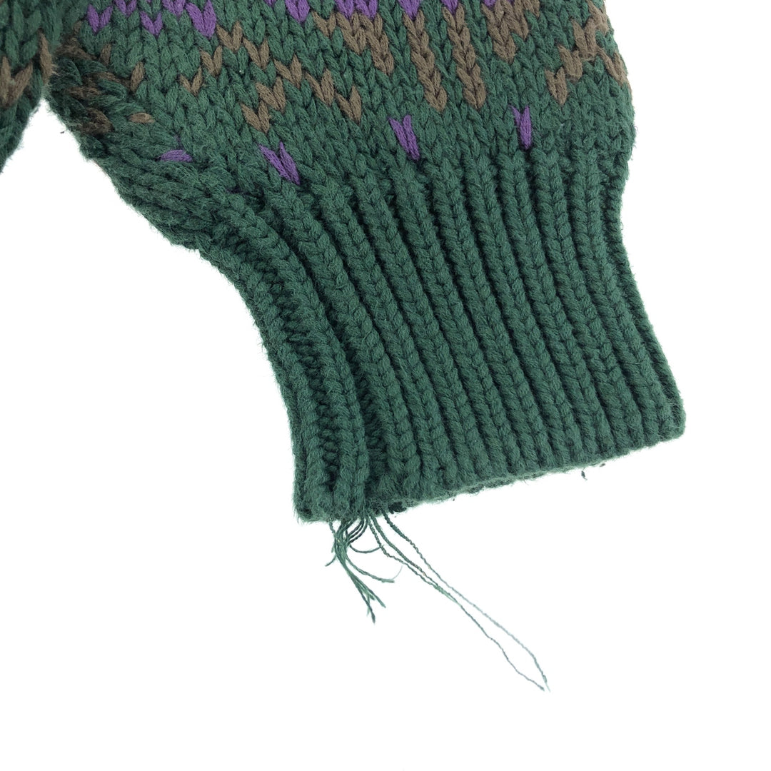 Vintage 70'S Eddie Bauer Black Tag Fair Isle Pattern Cotton Knit Sweater Men's M Size / eaa463206