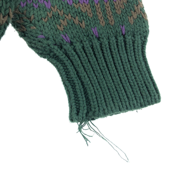 Vintage 70'S Eddie Bauer Black Tag Fair Isle Pattern Cotton Knit Sweater Men's M Size / eaa463206