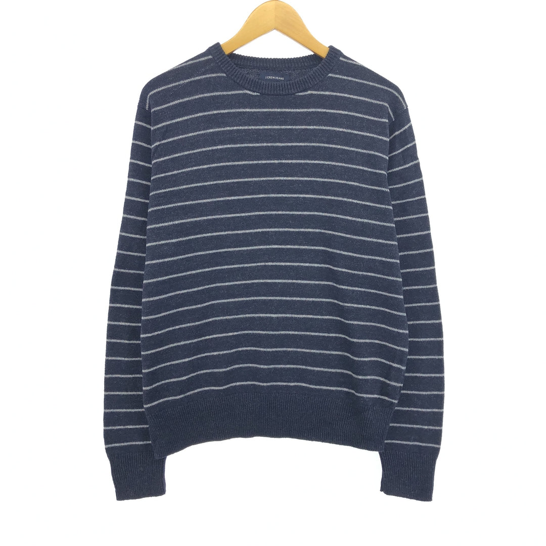 J.Crew JEANS Border Pattern Cotton x Wool Knit Sweater Men's M size / eaa463209