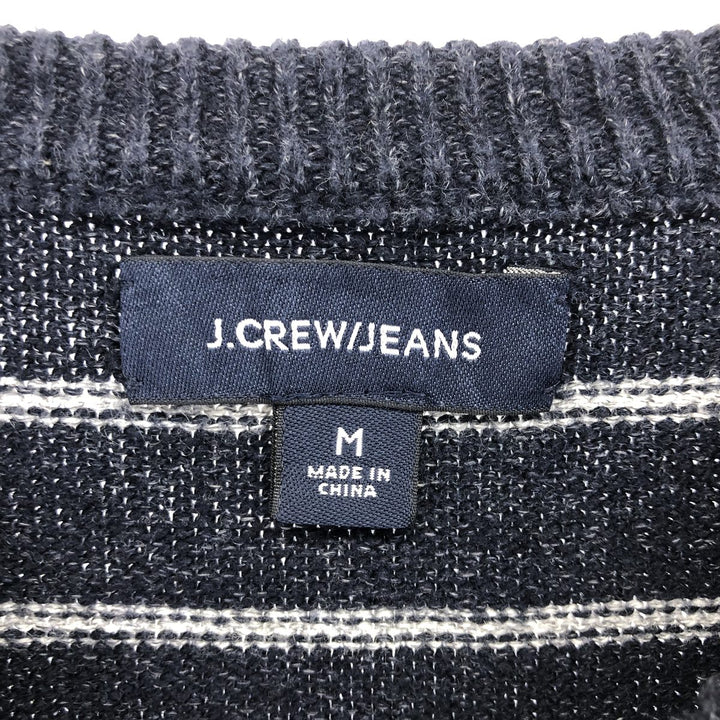J.Crew JEANS Border Pattern Cotton x Wool Knit Sweater Men's M size / eaa463209