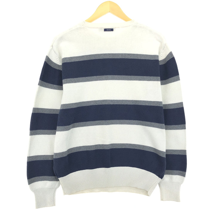 2000'S Nautica Multi-Border Cotton Knit Sweater, Men's Size M cotton multicolor Vintage Second Hand