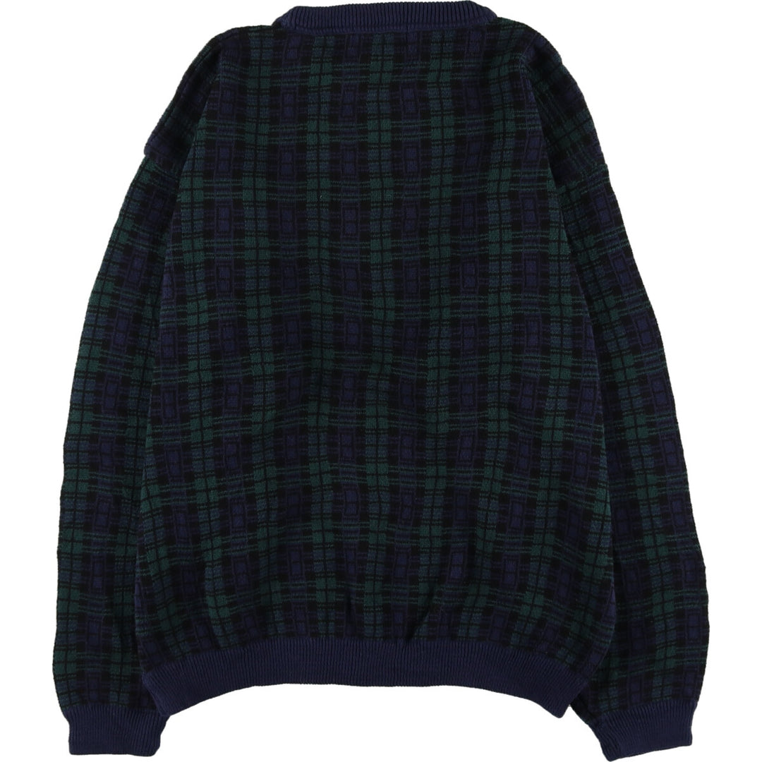 GEAR FOR SPORTS All-Over Print Cotton Knit Sweater, Men's Size XL cotton navy blue type Vintage Second Hand