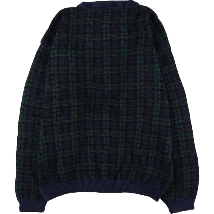 GEAR FOR SPORTS All-Over Print Cotton Knit Sweater, Men's Size XL cotton navy blue type Vintage Second Hand