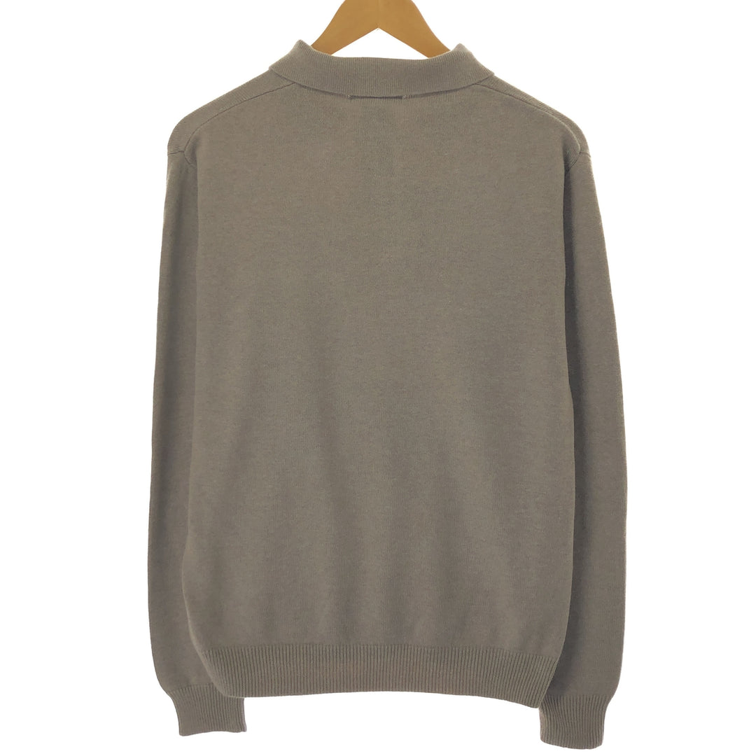 CONSENSUS SPORTSWEAR Polo Knit Sweater, Men's Size M cotton Beige type Vintage Second Hand