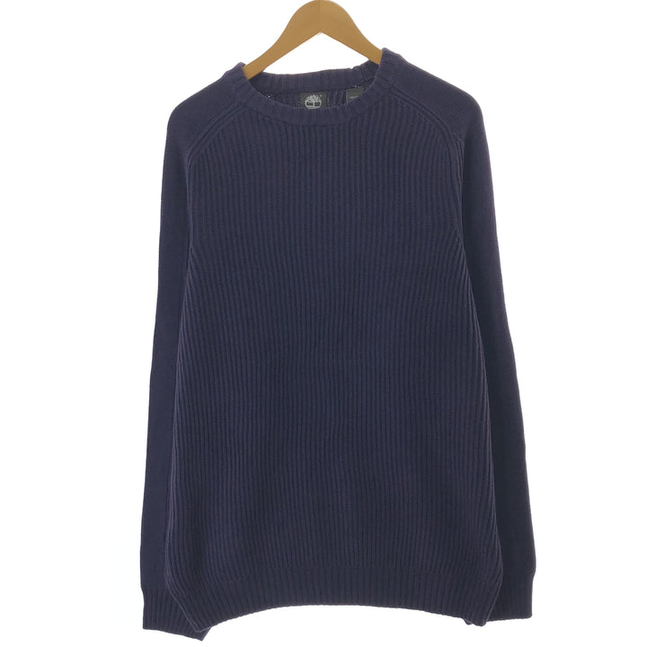 Timberland Men's Cotton Knit Sweater, Size L cotton purple type Vintage Second Hand