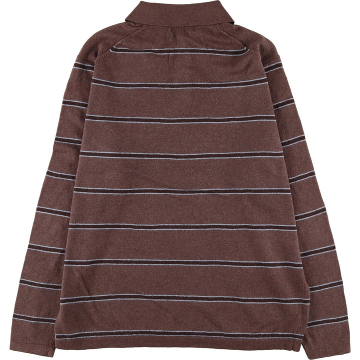 MERONA Border Pattern Polo Knit Sweater Men's Size L /eaa463448