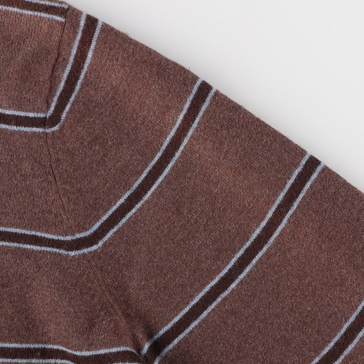 MERONA Border Pattern Polo Knit Sweater Men's Size L /eaa463448