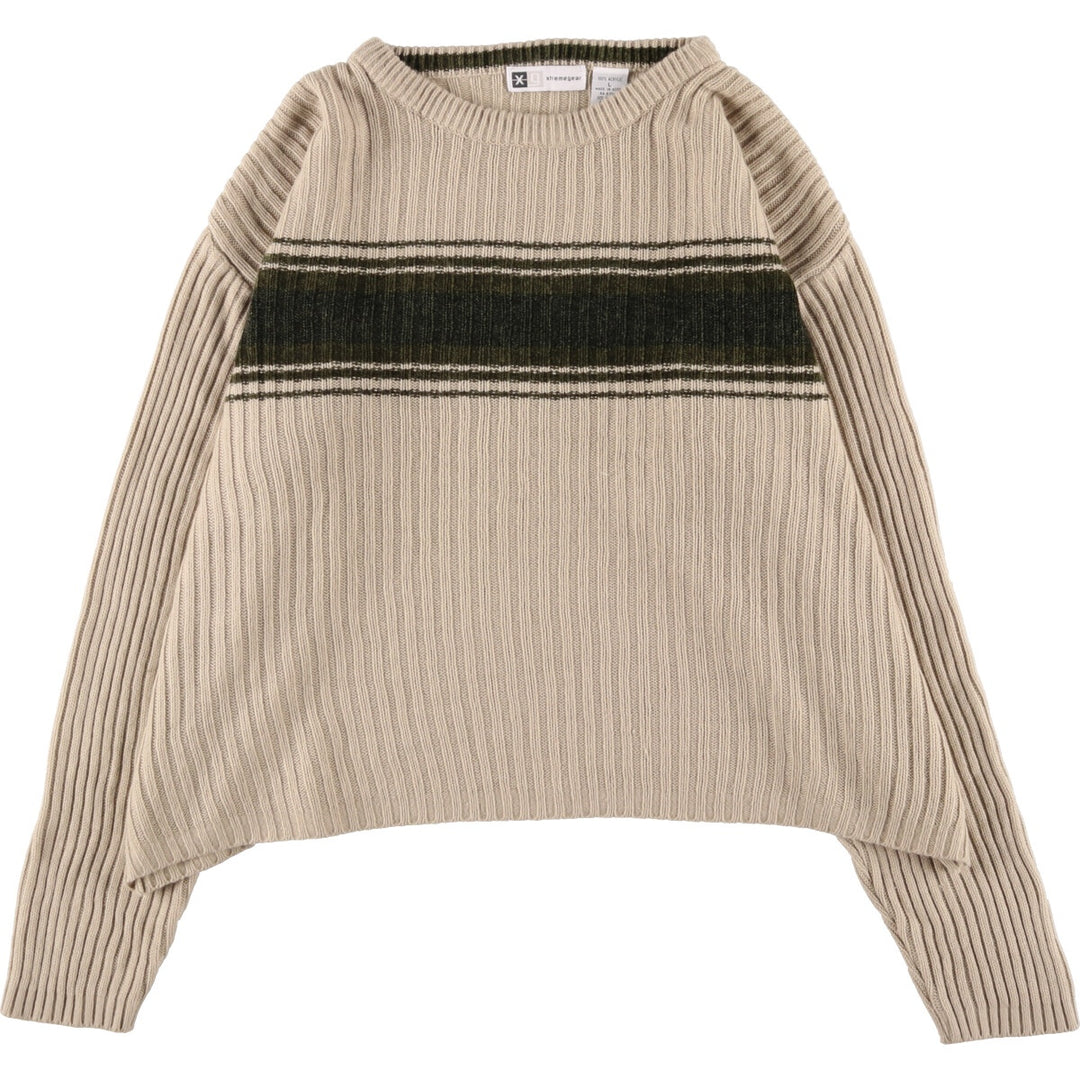 XTREMEGEAR Acrylic Knit Sweater, Men's Size L acrylic Beige type Vintage Second Hand