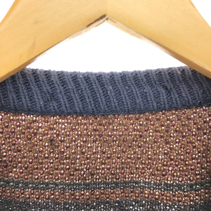 All-over print acrylic knit sweater, men's size XXL acrylic multicolor Vintage Second Hand