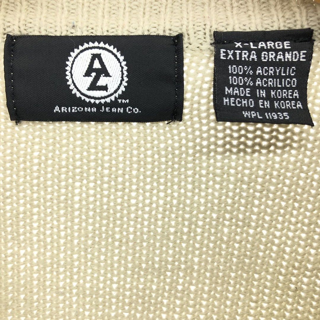 ARIZONA JEAN CO. Acrylic Knit Sweater, Men's Size XL acrylic Beige type Vintage Second Hand