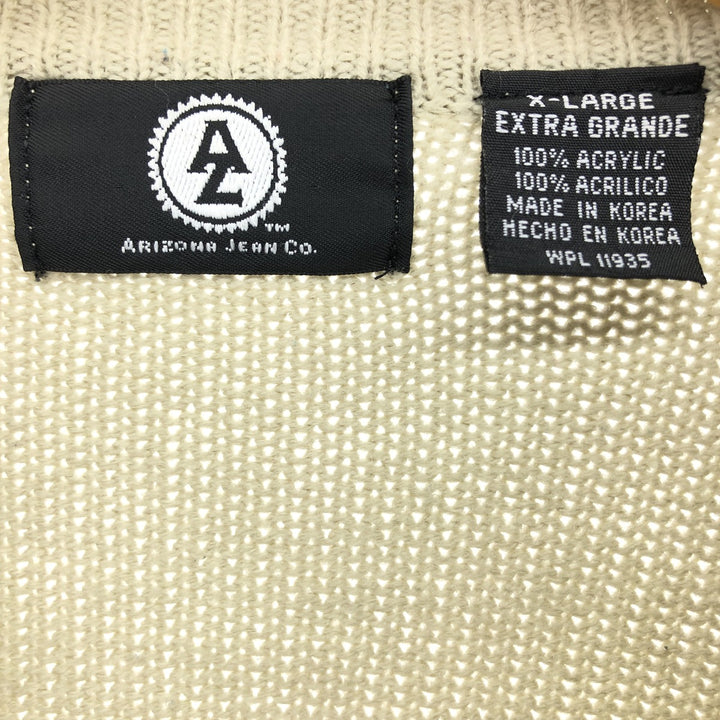 ARIZONA JEAN CO. Acrylic Knit Sweater, Men's Size XL acrylic Beige type Vintage Second Hand