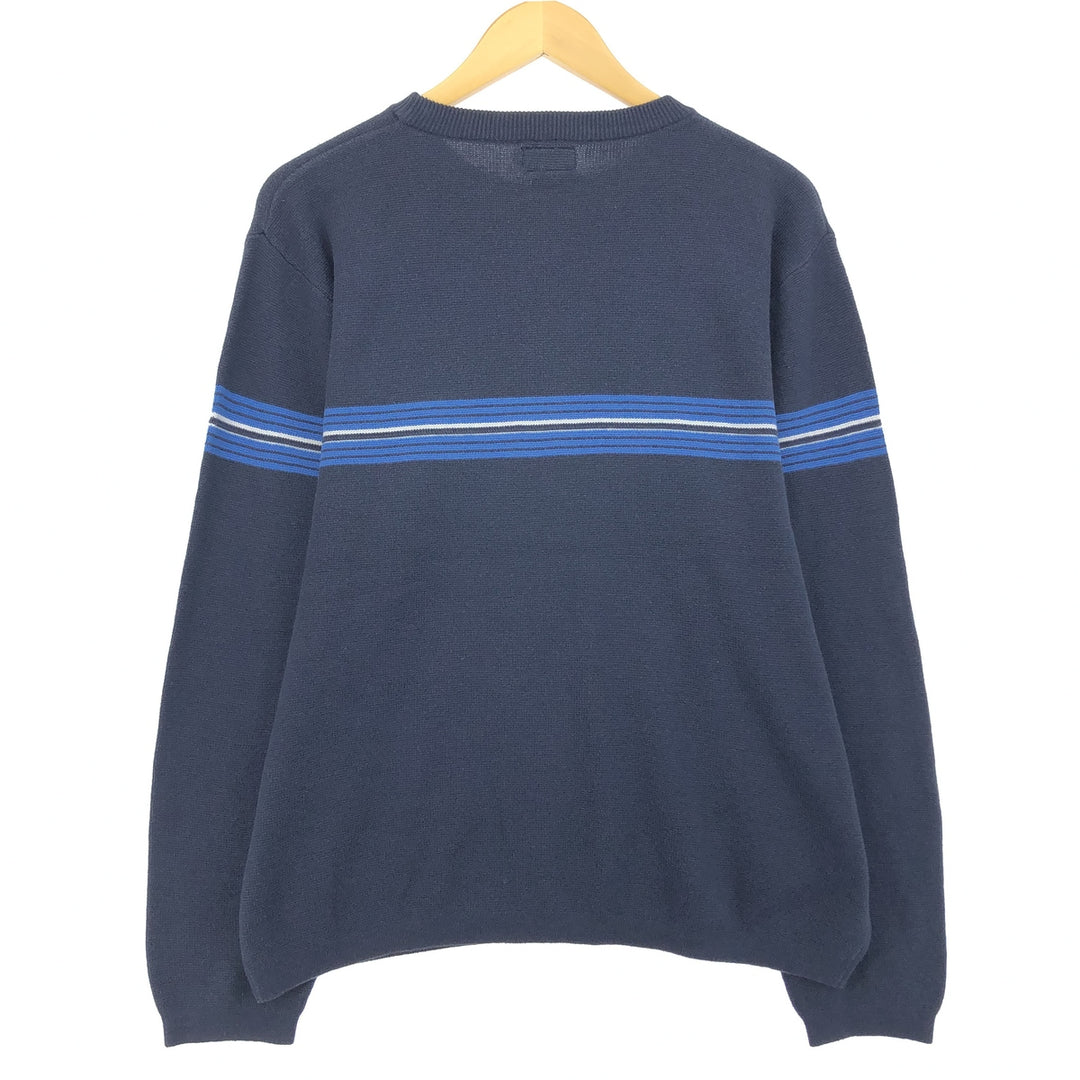 ARIZONA JAN COMPANY Cotton and Acrylic Knit Sweater, Men's Size L cotton navy blue type Vintage Second Hand