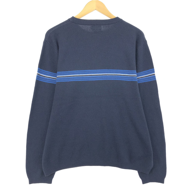 ARIZONA JAN COMPANY Cotton and Acrylic Knit Sweater, Men's Size L cotton navy blue type Vintage Second Hand