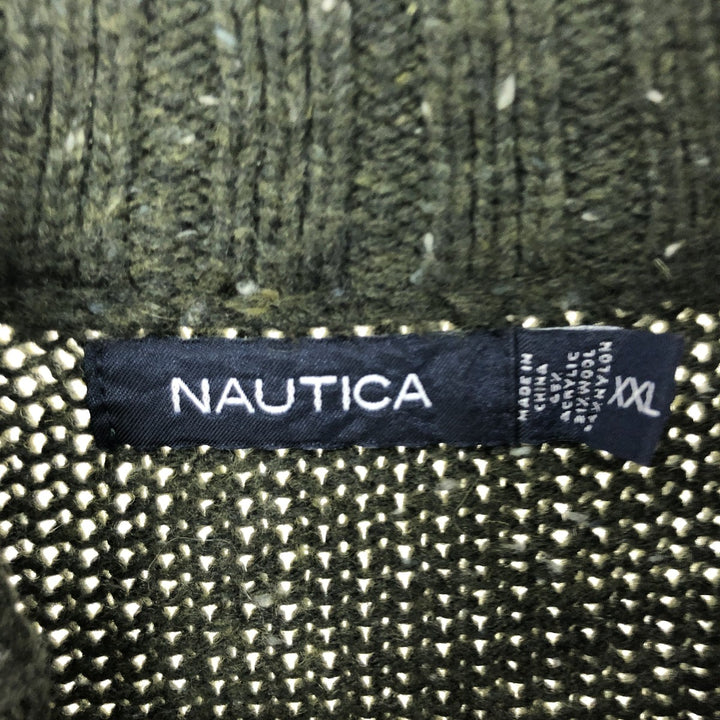 NAUTICA High Neck Acrylic x Wool Knit Half Button Sweater Men's XXL / eaa463580