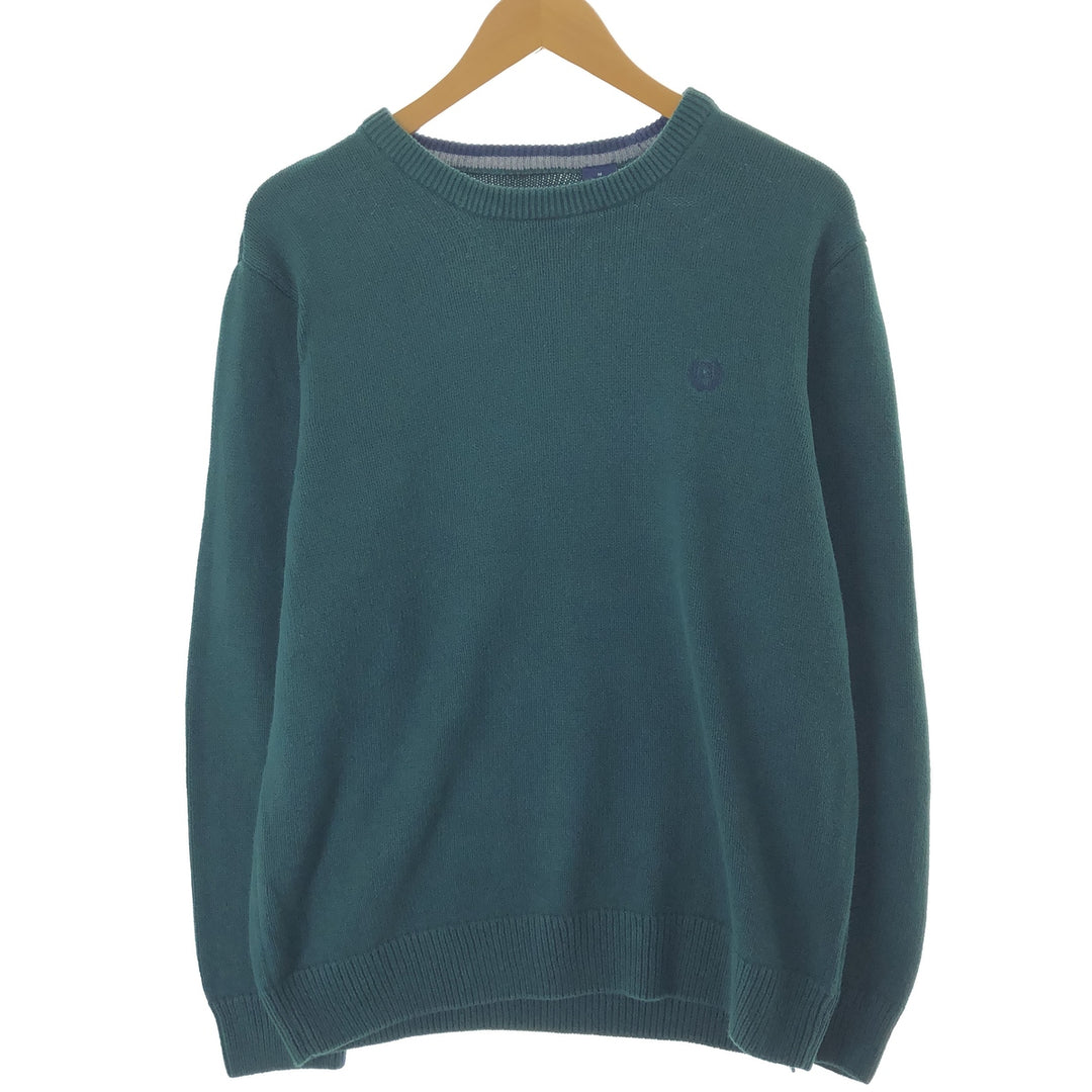 CHAPS Cotton Knit Sweater, Men's Size M cotton green type Vintage Second Hand