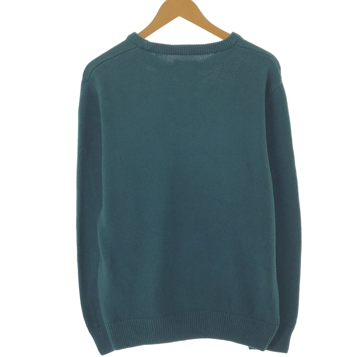 CHAPS Cotton Knit Sweater, Men's Size M cotton green type Vintage Second Hand